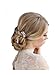 Unicra Bride Wedding Crystal Hair Pins Wedding Bridal Hair Pieces Accessories for Women and Girls Pack of 3 (Silver)