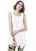 JollieLovin Womens Plus Size Loose-fit Sleeveless T-Shirt Tank Tunic Top(L, White)