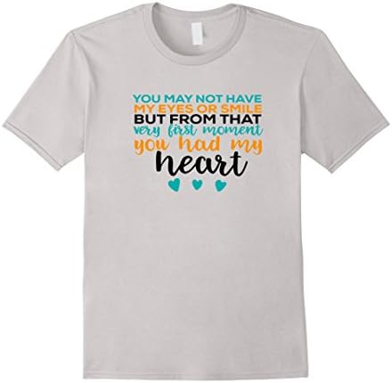 Men's You May Not Have My Eyes Adoption T-Shirt Large Silver
