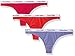 Calvin Klein Women's 3 Pack Carousel Thong Panty, Flourish/Impression/Entice, Large