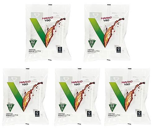 HARIO(ハリオ) V60ペーパーフィルター 1-4杯用 500枚入り ホワイト 日本製 VCF-02-100W
