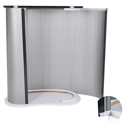 Koval Inc. Trade Show Display Podium Table Counter Stand Black (Black w/Silver)