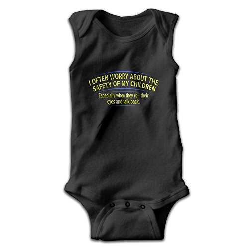 Michael Conti I Often Worry About The Safety Sleeveless Baby Romper Cotton Infant Bodysuit Outfits Boys Girls Clothes