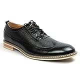 Black Ferro Aldo Men's Dress Shoes Two Tone Brogue Original Perforation Details New 19278
