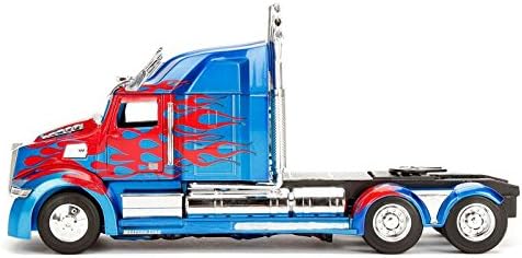 Jada Toys 98403 Transformers Western Star 5700 XE Phantom Transformers 5 1:24 Scale Blue/Red, Blue / Red - Image 3