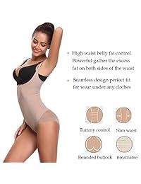 Fajas Body para dama, sin costuras, control firme, busto abierto, moldeador de cuerpo, body