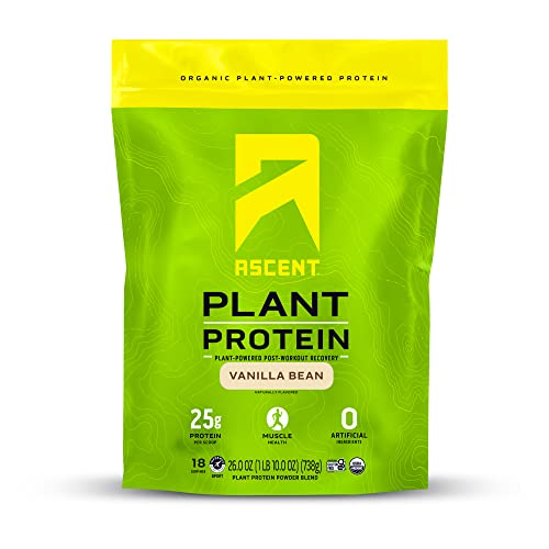 Ascent Plant Based Protein Powder Non Dairy Vegan Protein, Zero