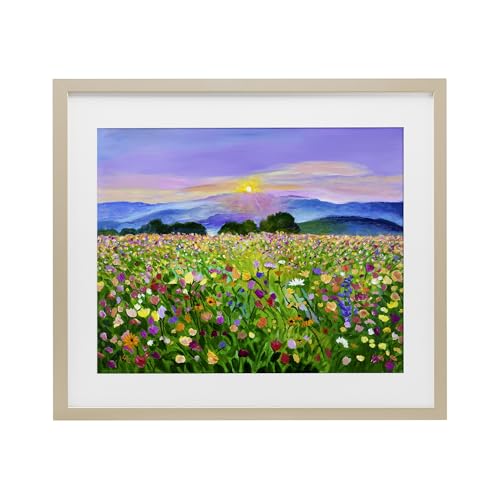 'Candy Colored Blooms'| Framed Print Under Glass