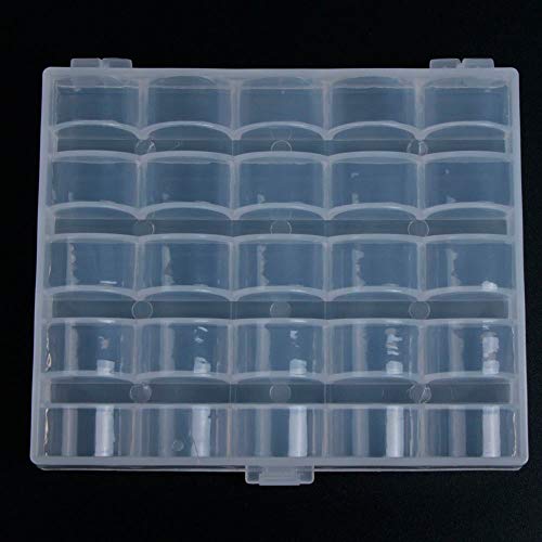STORE-HOMER - 25 Slots Empty Bobbins Spools Box Sewing Machine Bobbin Case Covers Sewing Goody - Thumbnail 3