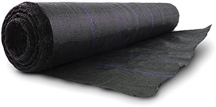 Earth Tack Polyethylene Woven Geotextile Fabric Floor Underlayment for Holding Soil and Sand (6x300ft)