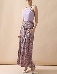 DOUBLJU Casual High Waisted Maxi Skirts with Pocket