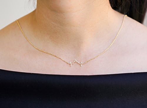 CODE BLUE JEWELRY - Disney Necklace • Mickey Mouse Necklace • Cinderella's Castle Necklace • Minimalist Layering Necklace • Heartbeat EKG Necklace