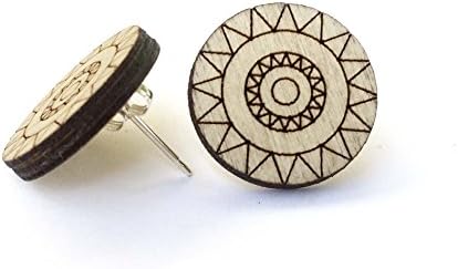COCO STUDS | wood stud earrings