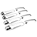 For Dodge Ram/Dakota/Durango/Jeep Liberty 4DR 4pcs Exterior Door Handle Cover with Passenger Keyhole (Chrome)