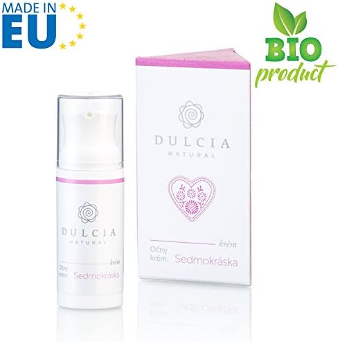 DULCIA Revitalizing moisturizing and firming day eye cream with daisy flower extract, precious marula oil, vitamin A, C, rose water, aloe vera, omega 6 and 9; protects fine skin around the eyes, works against wrinkles; 15 ml