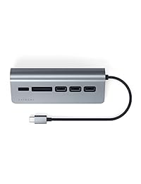 Satechi Type C aluminio Hub USB y micro SD lector de tarjetas para iMac, MacBook Pro, Dell XPS Series, Lenovo Yoga y más, Gris espacial), ST TCHCRM