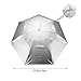 Hand Free Umbrella Hat Waterproof Elastic for Fishing Gardening 36”Diameter Folding Headwear (Silver)