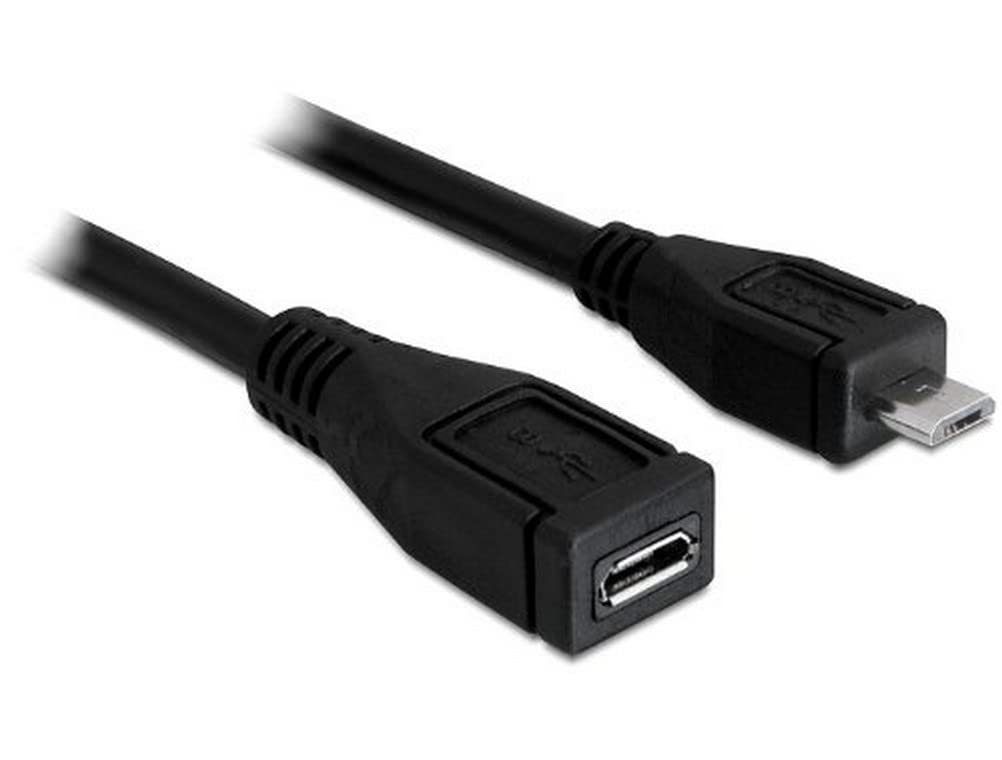 DeLOCK Extension Cable USB Micro-B Male to USB Micro B Socket 1 m