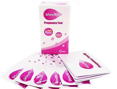 Wondfo 25 Pregnancy (HCG) Urine Test Strips, 25 HCG Tests