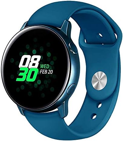 Nsoar Compatible for 20mm Universal Watch Band, 42mm Soft Silicone Replacement Wristbands Straps with Quick Release Pin for Women Men (Star Blue01)