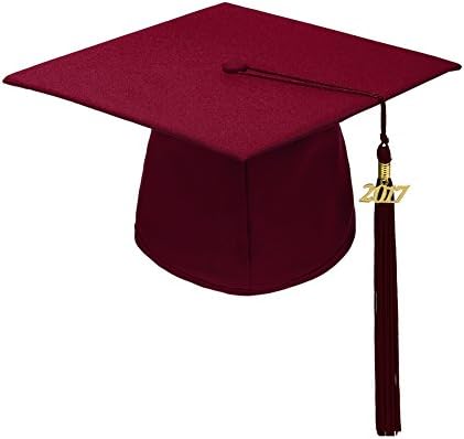 Annhiengrad Unisex Adult Matte Graduation Cap with Tassel 2021, 13 Colors,Adjustable