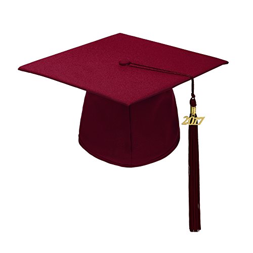 Annhiengrad Unisex Adult Matte Graduation Cap with Tassel 2021, 13 Colors,Adjustable