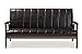 Baxton Studio BBT8011A2-Brown Sofas, 29.45LX63.38WX31.59H, Dark Brown
