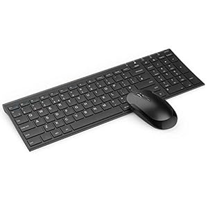 Jelly-Comb-Wireless-Keyboard-and-Mouse-Combo-24G-Wireless-Rechargeable-Keyboard-Qwerty-UK-Layout-and-Mice-with-USB-Receiver-for-PC-Laptop-Computer-Black Jelly Comb Wireless Keyboard and Mouse Combo, 2.4G Wireless Rechargeable Keyboard Qwerty UK Layout and Mice with USB…