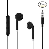 Earphones, MORAKUI Earbuds 3.5mm Stereo Wired Headphones with Mic and Remote Control In Ear Headset for Apple iPhone 6 6S Plus 5 SE iPad IOS Samsung S7 S8 Note 1 2