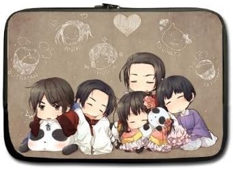 Angelinana Hetalia Japan Chibi anime Custom Cover Bag Laptop Sleeve Case Water Resistant for 15.6 inch(Twin Sides)