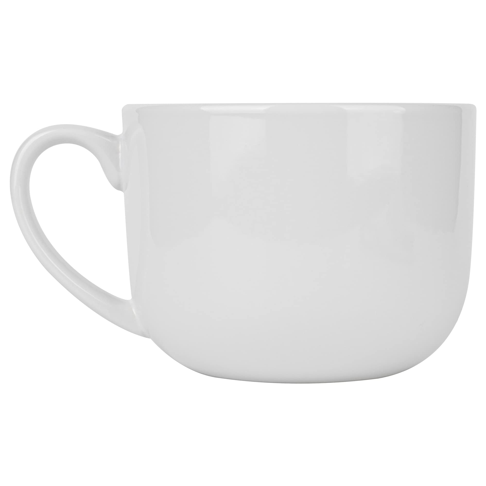 CAILIDE Jumbo Soup Mug 50oz/1420ml lagrge Ceramic Soup Mug Oversized Soup Bowls with Handles for Coffee, Tea, Ice Cream, Cereal (White)