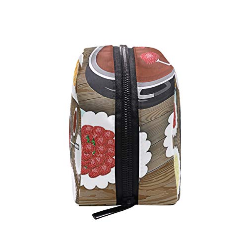 Fondue Design Makeup Bag Organizer Portable Cosmetic Pouch Handbag With Zipper For Women Purse