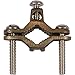 Morris Products Direct Burial Copper Ground Pipe Clamps - For Connecting Grounding Electrodes to Water Pipes, Tubing, Ground Rods - 2-10 Wire Range, 1/2-1" Water Pipe Range, 1/4-20 Screw Thread primary
