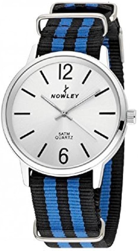 Reloj Nowley de Tela Bicolor Negro/Azul para Caballero 8-5538 ...