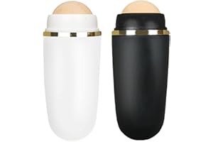 NGUP 2 PCS Oil-absorbing Volcanic Face Roller Oil Control On The Go Oil Absorbing Volcanic Face Roller Facial Oil Blotting Tool Portable Reusable Instant Results Remove Excess Shine for Oily Skin