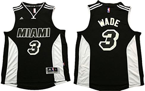 Heat 3 Dwyane Wade Black Swingman Jersey Size-M