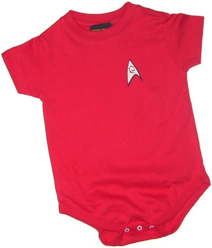 Star Trek Engineering & Security Red Uniform Infant One-Piece Snapsuit, 24 Months