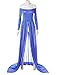 Saslax Maternity Chiffon Gown Split Front Maxi Photography Dress for Photo Shoot,Blue(sheer Chiffon),Large