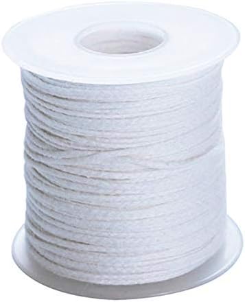 Yeawooh 61m Candle Wicks Cotton Spool Square Braid, Wick for Candle Making