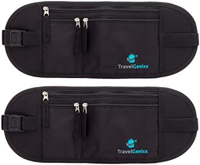 Money Belts For Travel RFID Blocking to Secure Passports and Credit Cards(2 Pack)