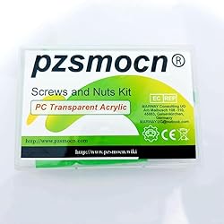 Pzsmocn 100 Pieces/50 Sets M5*6 mm PC Transparent