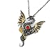 AMAZING 'Gear Dragon' Pendant Necklace in GIFT BOX | Steampunk Gem Style w/ Full Chain