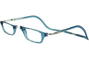 Clic Magnetic Reading Glasses for Men or Women, Computer Readers, Original Expandable (M-XL, Jean Blue, 1.75 Magnification)