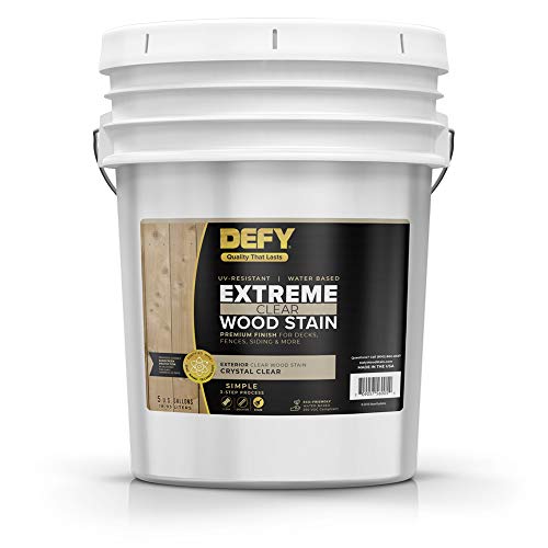 DEFY Extreme 5 Gallon Exterior Wood Stain, Crystal Clear