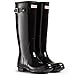 Hunter Women's Boots Original Tall Gloss Snow Rain Boots Water Boots Unisex - Black - 8