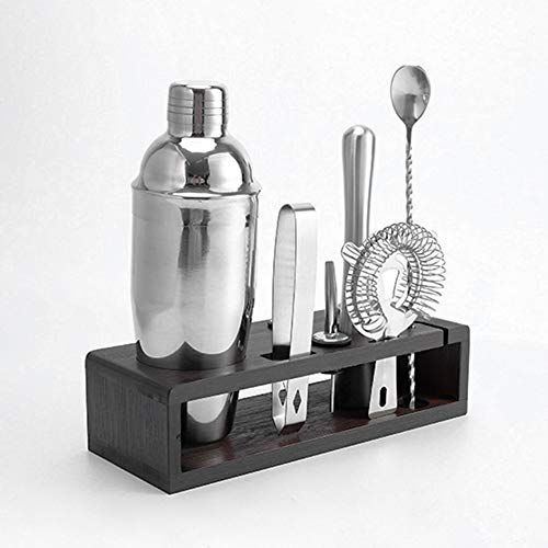Amusingtao Barkeeper-Set, 10 Stück Cocktail Shaker Edelstahl Barkeeper-Set Cocktail Shaker Set mit Stilvollem Ständer… – Bild 6