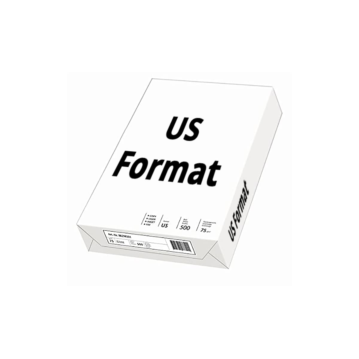 Inacopia US Letter Format Printer Paper 75gsm US 216x279mm 500 Sheets White US Size