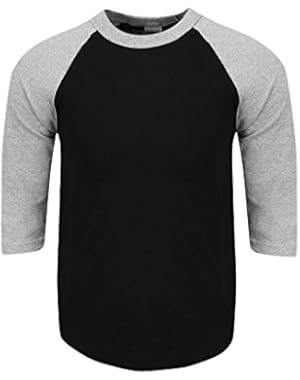 Wear Mens Baseball T Shirts Raglan 3/4 Sleeves Tee Cotton Jersey S-5Xl