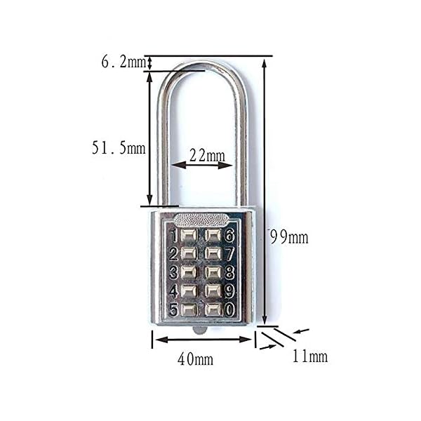 Lucchetto A Combinazione 10 Cifre - Sicuro E Senza Chiavi, Ideale Per Palestra! - Foto 9