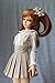 HYCY BJD Handmade Doll Dress Student Pleated Suspender Beige Dress for 1/3 SD, AS, LUTS, DOD, DZ Dolls Clothes Accessories (Beige)